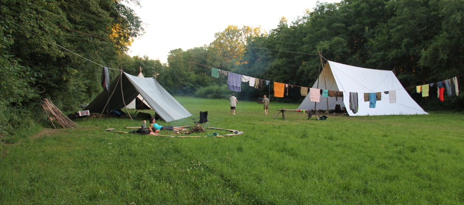 Campplatz aufgebaut